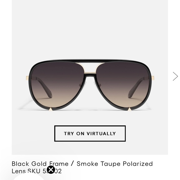 High Profile- Quay Black Aviator Sunglasses- Polarized